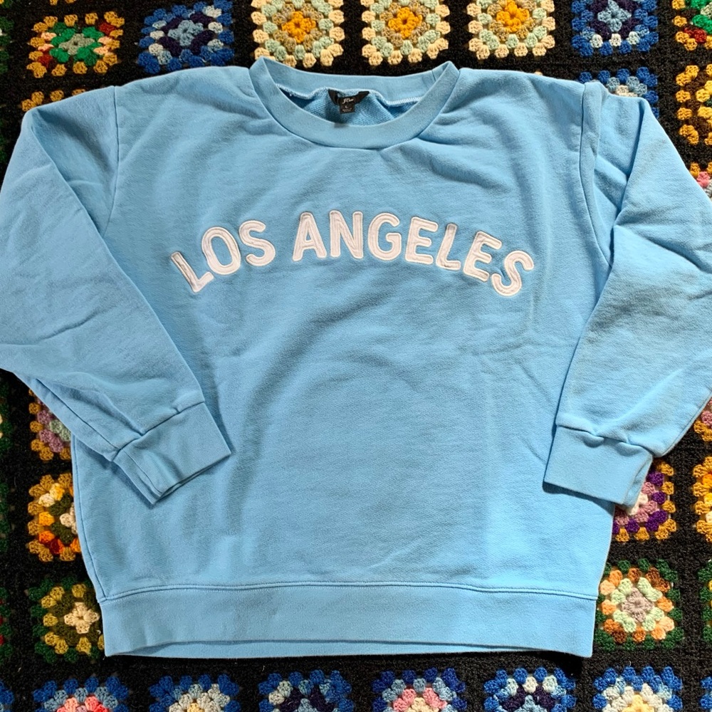 J. Crew Blue Los Angeles Crew Neck Sweatshirt